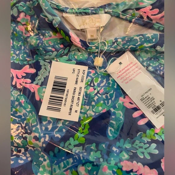 NWT Lilly Pulitzer *Hard to Find Print* Parigi Skort Romper, Size Medium - Picture 6 of 15